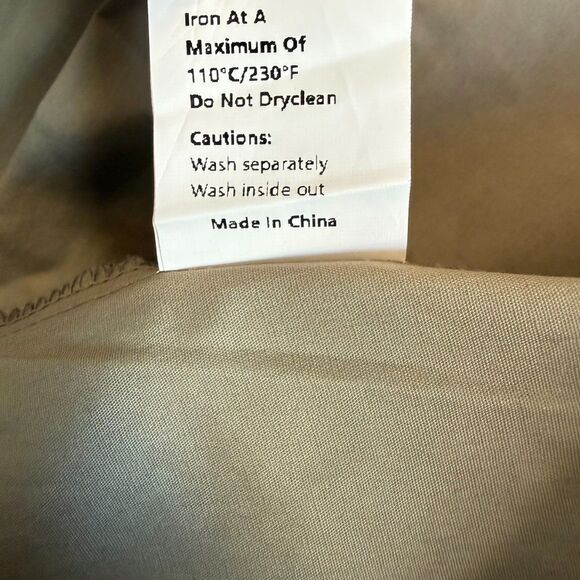 Commense Fair Square Khaki Button Down Shirt Long Sleeve Blouse Size M - Picture 5 of 7